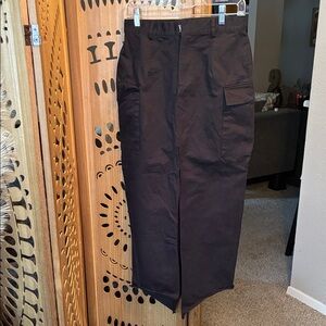 Women Black Cargo Skirt